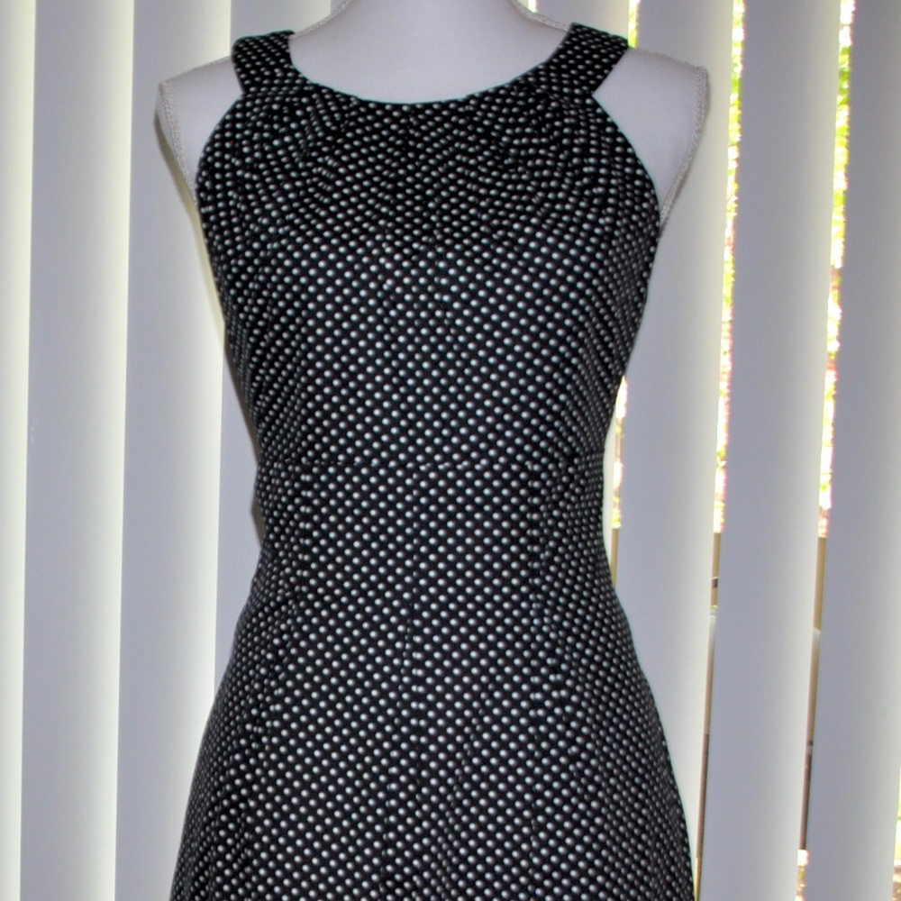Nine West Black & White Polka Dot Dress